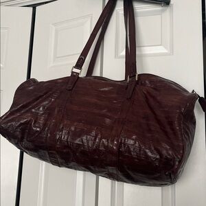 Sophisticated Dark Brown Men's Duffel Bag
